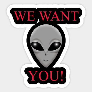 We Want You Sticker